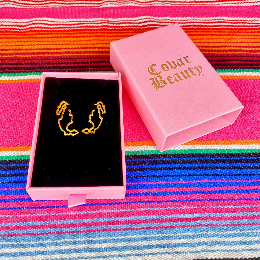 Mexico Lindo Hoop Earrings - Gold
